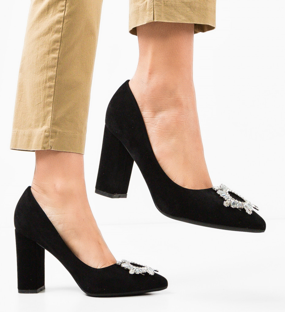 Pantofi Hebebe Negri | Eleganță și Stil - imagine 2