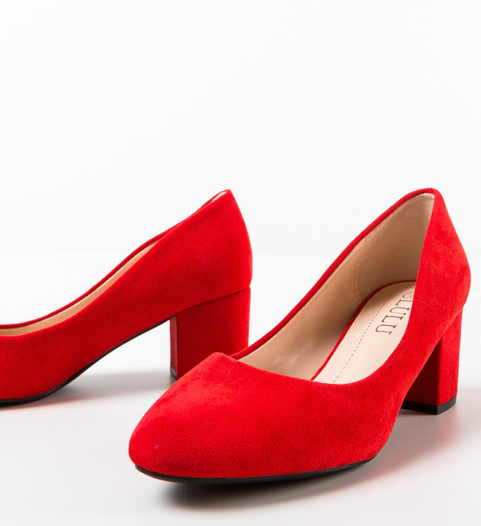 Pantofi Dama Rosii cu Toc | Eleganță și Stil - imagine 5