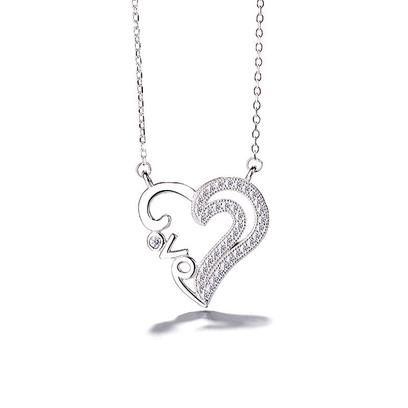 Lantisor Argint 925 Love Delis, Placat Rodiu