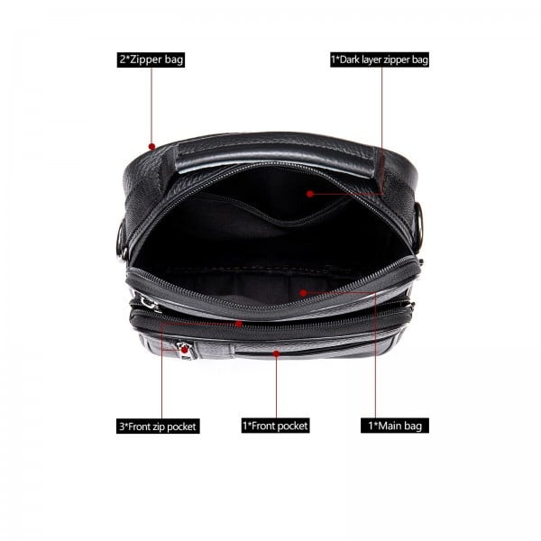 Geanta Piele Barbati Pfy Leon GT952 Negru - imagine 4