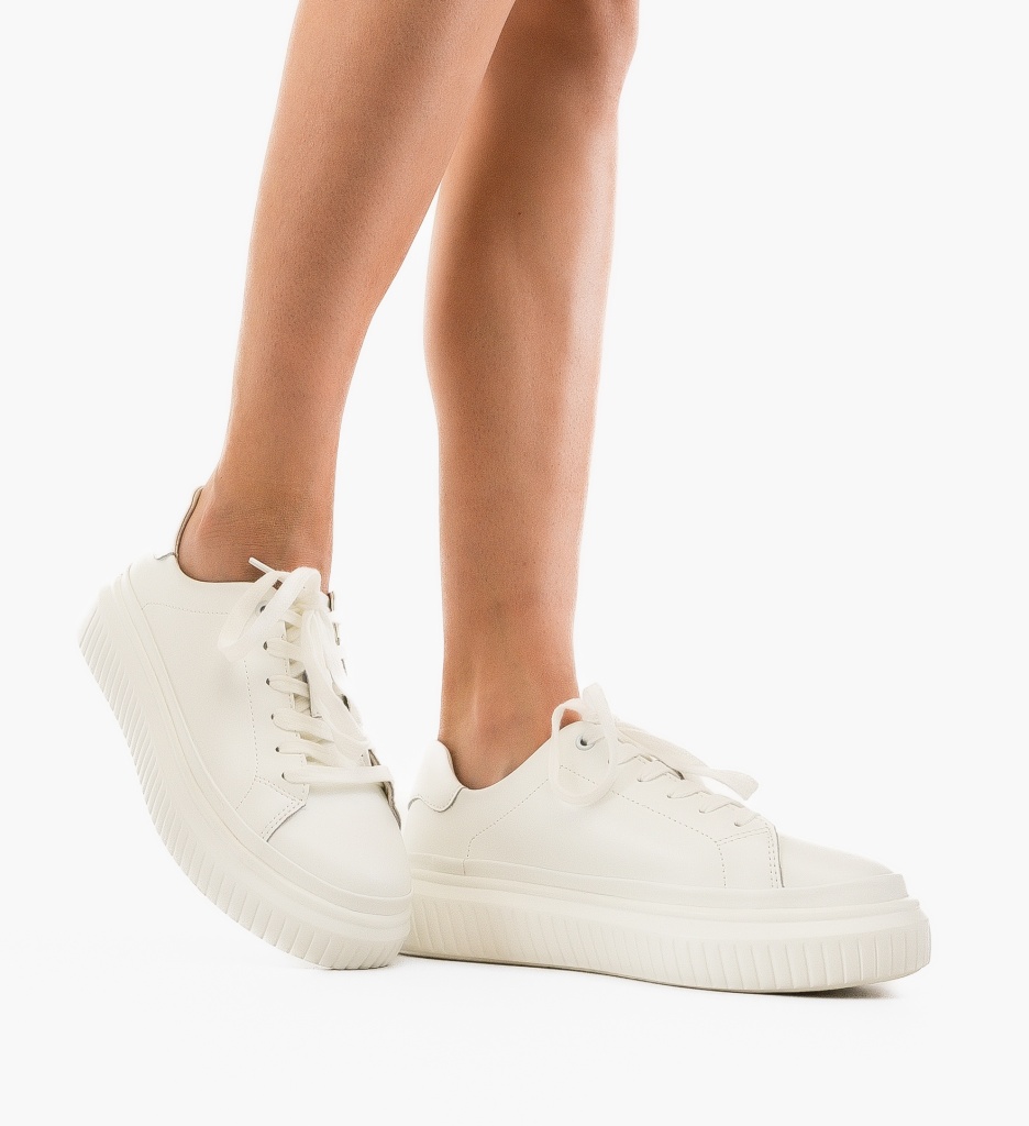 Sneakers Spoke Dama Albi - Confort și Stil - imagine 4