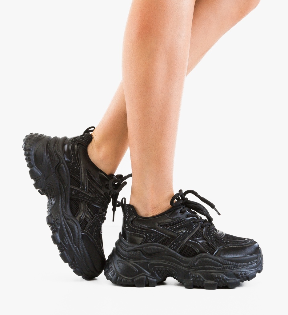 Sneakers Dama Gyran Negri | Confort & Stil
