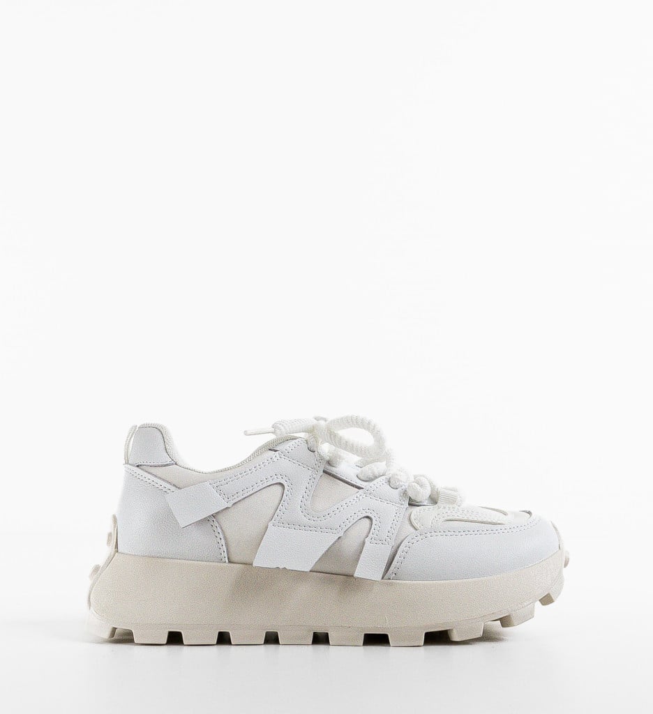 Sneakers Dama Broskmas Albi | Confort & Stil - imagine 6