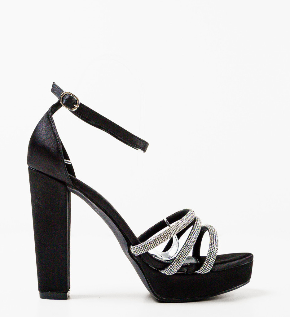 Sandale cu Toc Dynly Negre - Eleganță și Stil - imagine 4