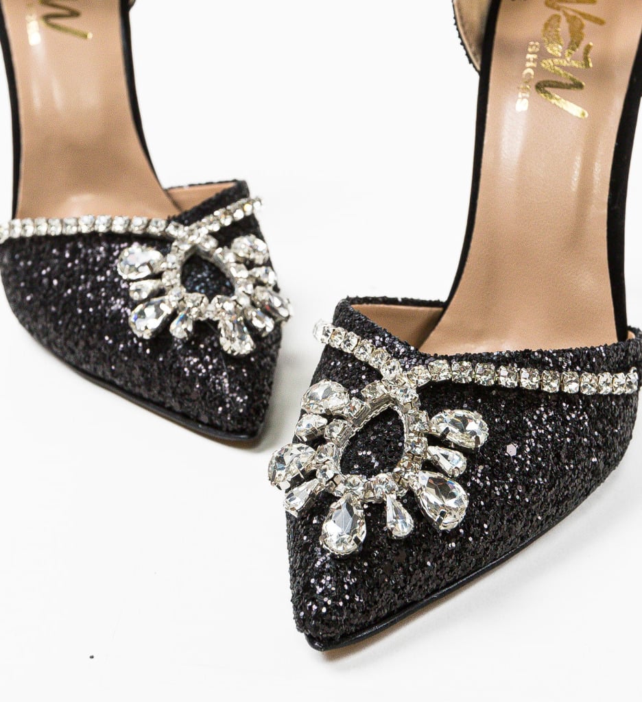Pantofi dama Alabyna Negri 3 cu toc elegant - imagine 8