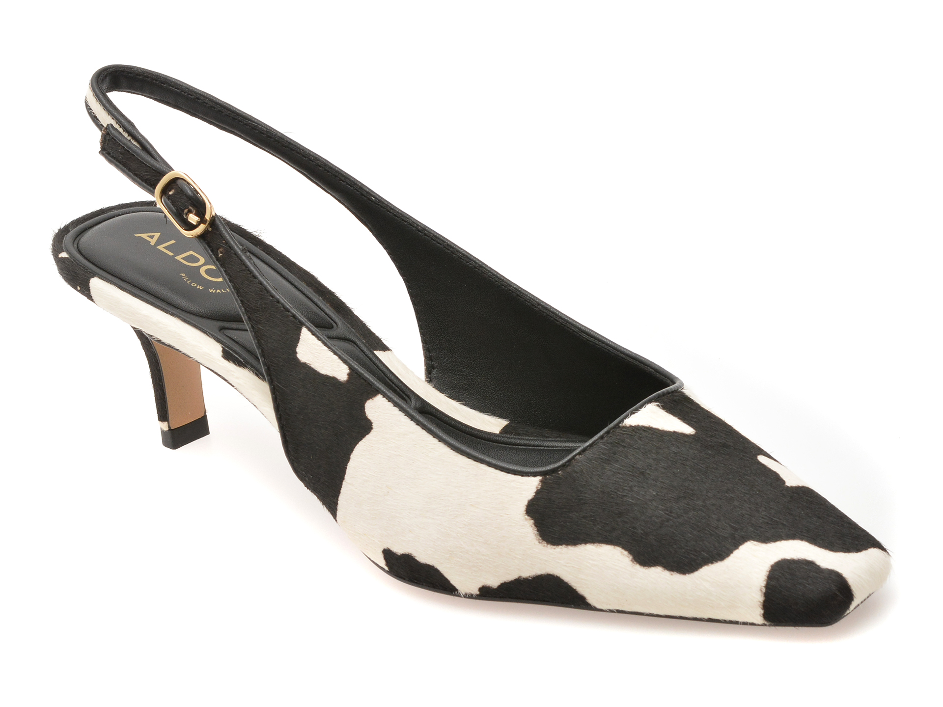 Pantofi ALDO Gabriellie Piele Naturală Alb-Negru