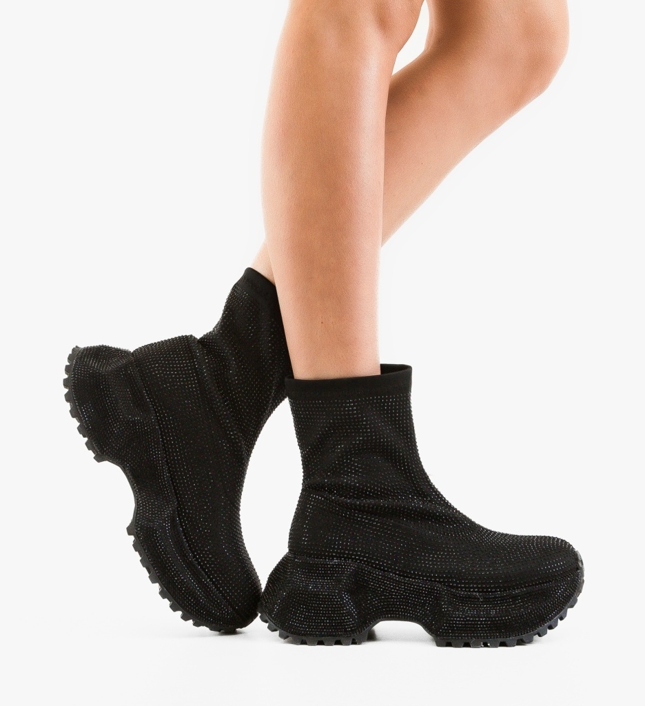 Sneakers Dama Ojjre Negri - Confort și Stil - imagine 3