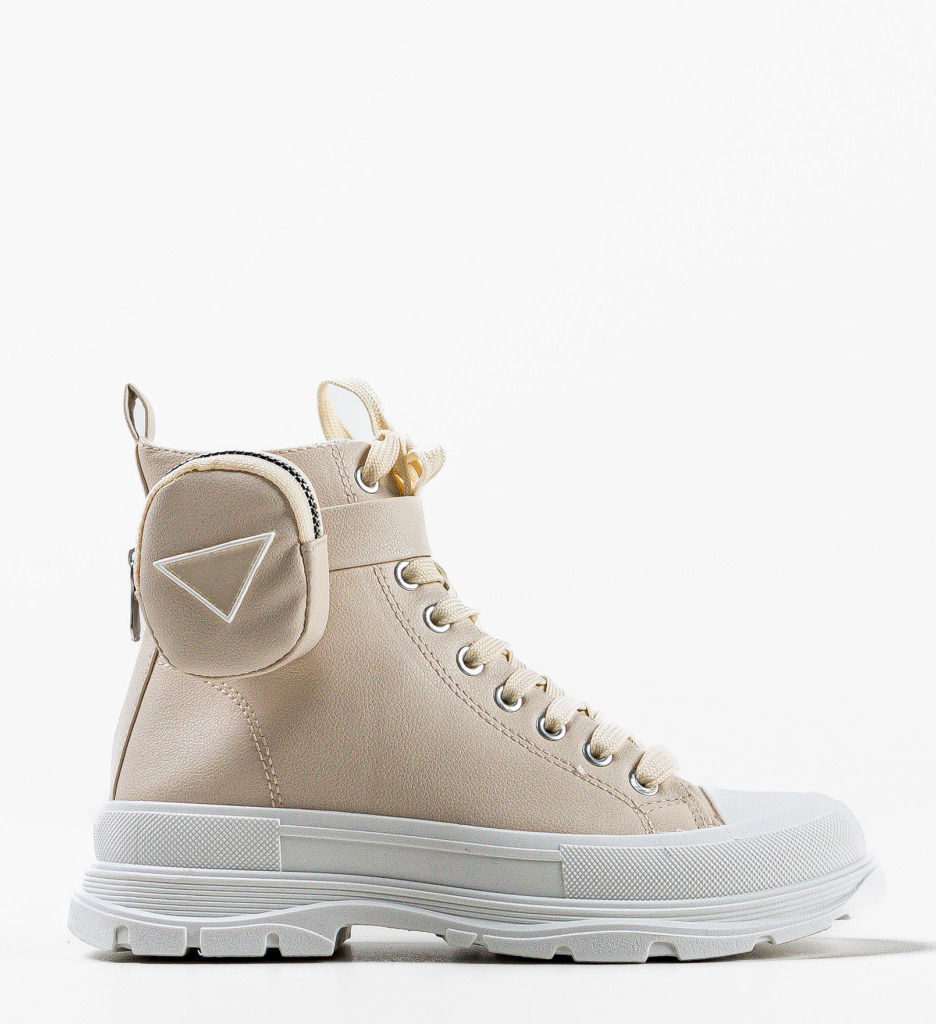 Sneakers Dama Lara Bej | Confort și Stil - imagine 4