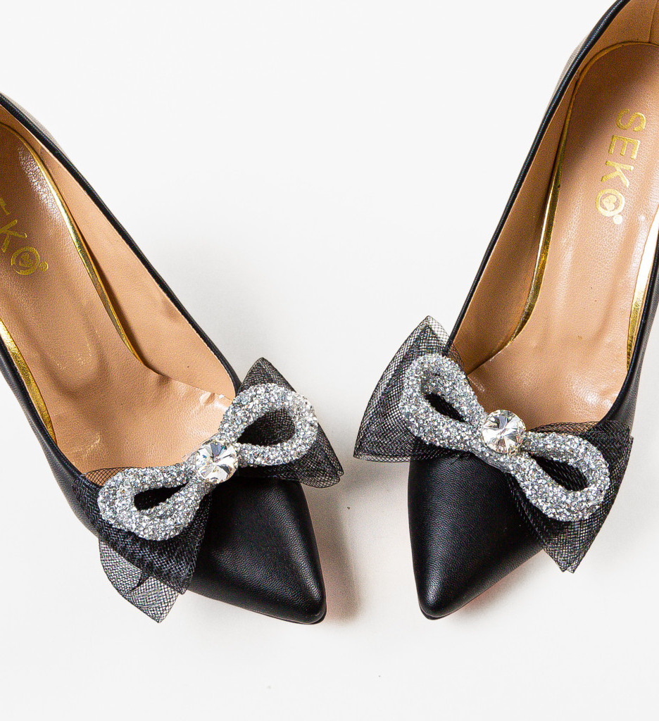 Pantofi Dydyan Negri cu Toc | Eleganță și Stil - imagine 6