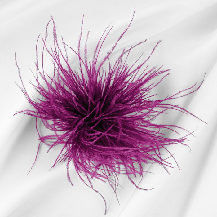 Brosa Puf Magenta pentru Par | Shopika