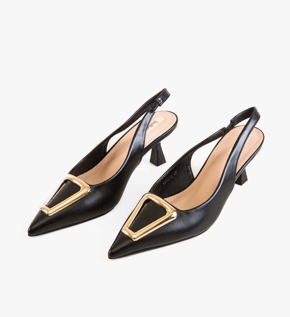 Pantofi Toc Eleganți Harri Negri - Stil Refined - imagine 6