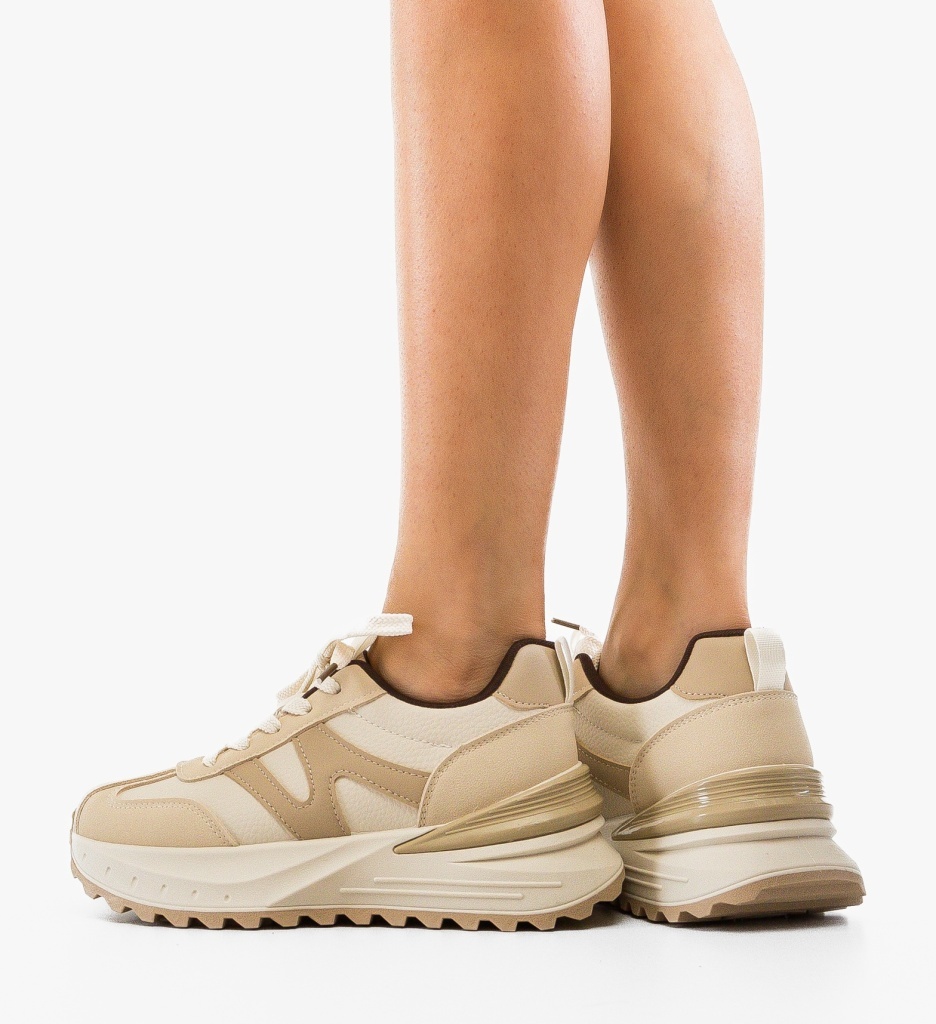 Sneakers Dama Senso Bej | Confort și Stil - imagine 3