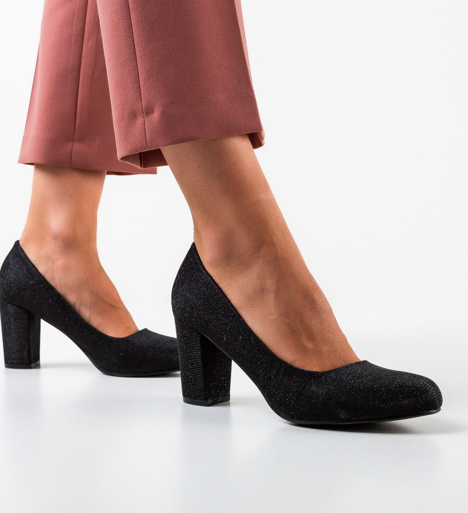 Pantofi Ursen Negri | Eleganță și Stil - imagine 3