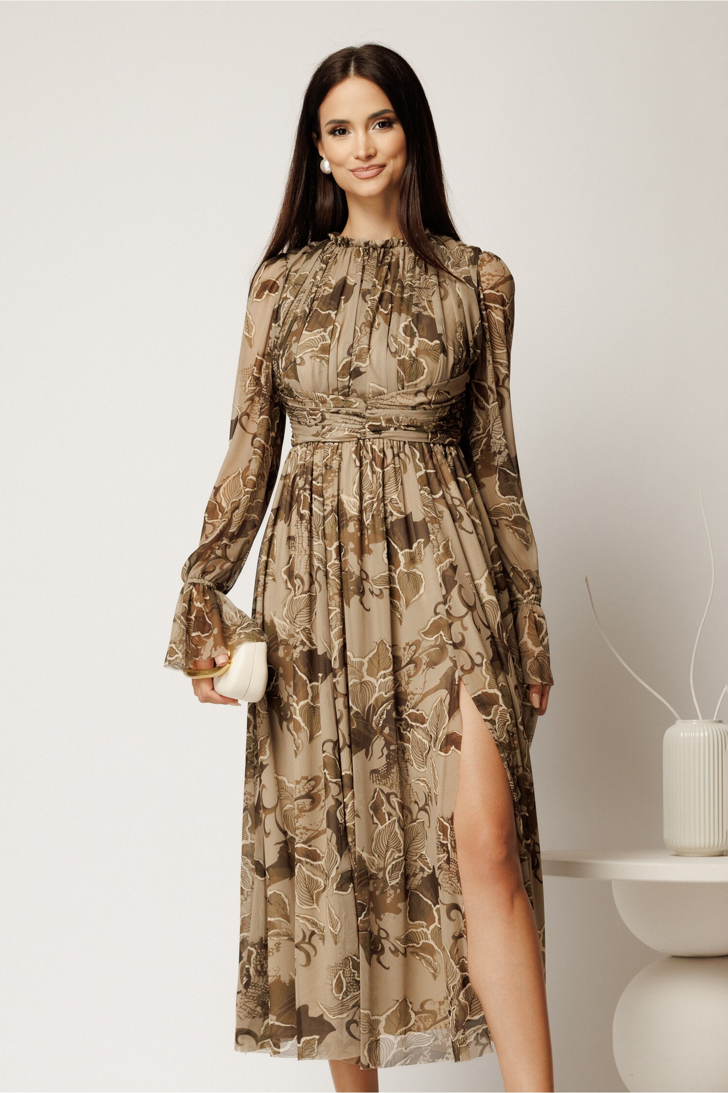 Rochie Ocazie Kaki DY Fashion | Tulle Eleganta