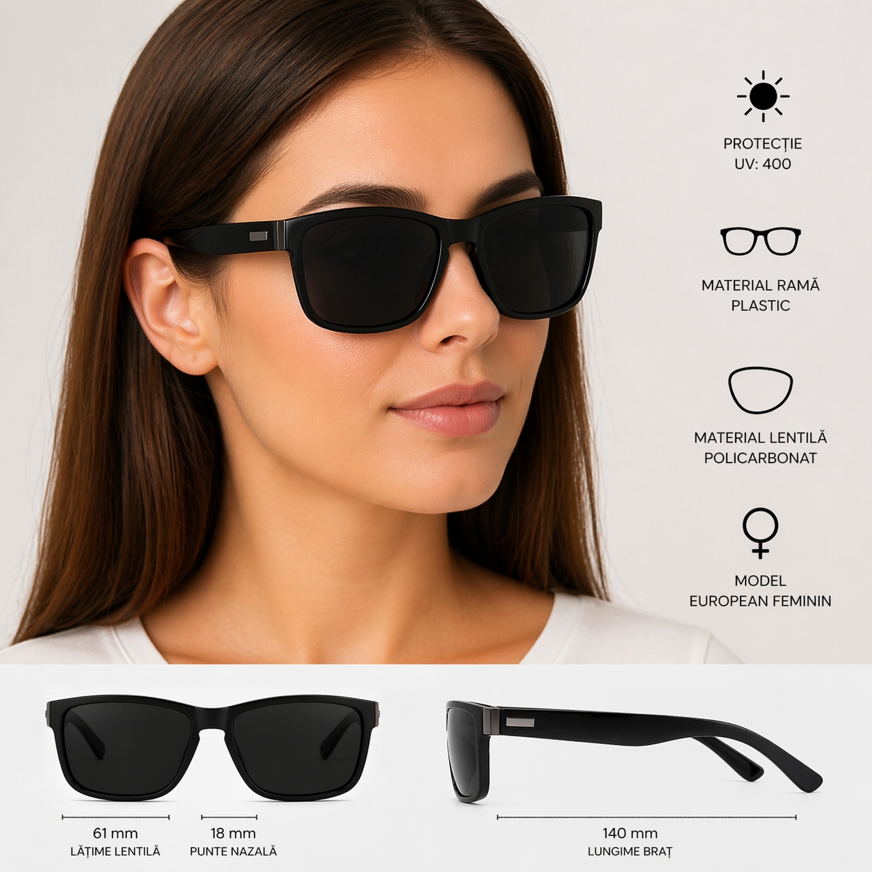Ochelari Soare Picadili SG028 UV400 Negru - imagine 4