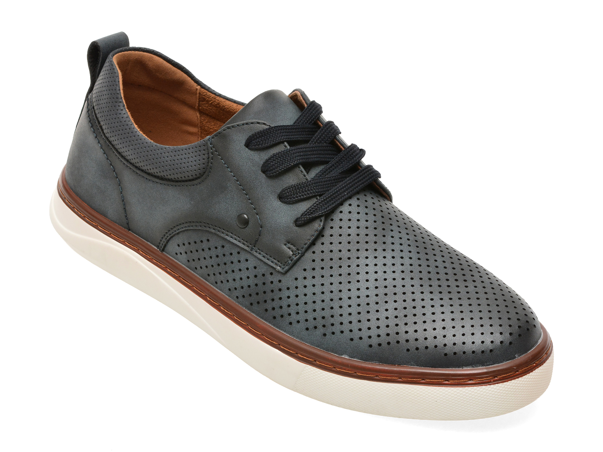 Pantofi Bite The Bullet Bleumarin din Piele Naturală