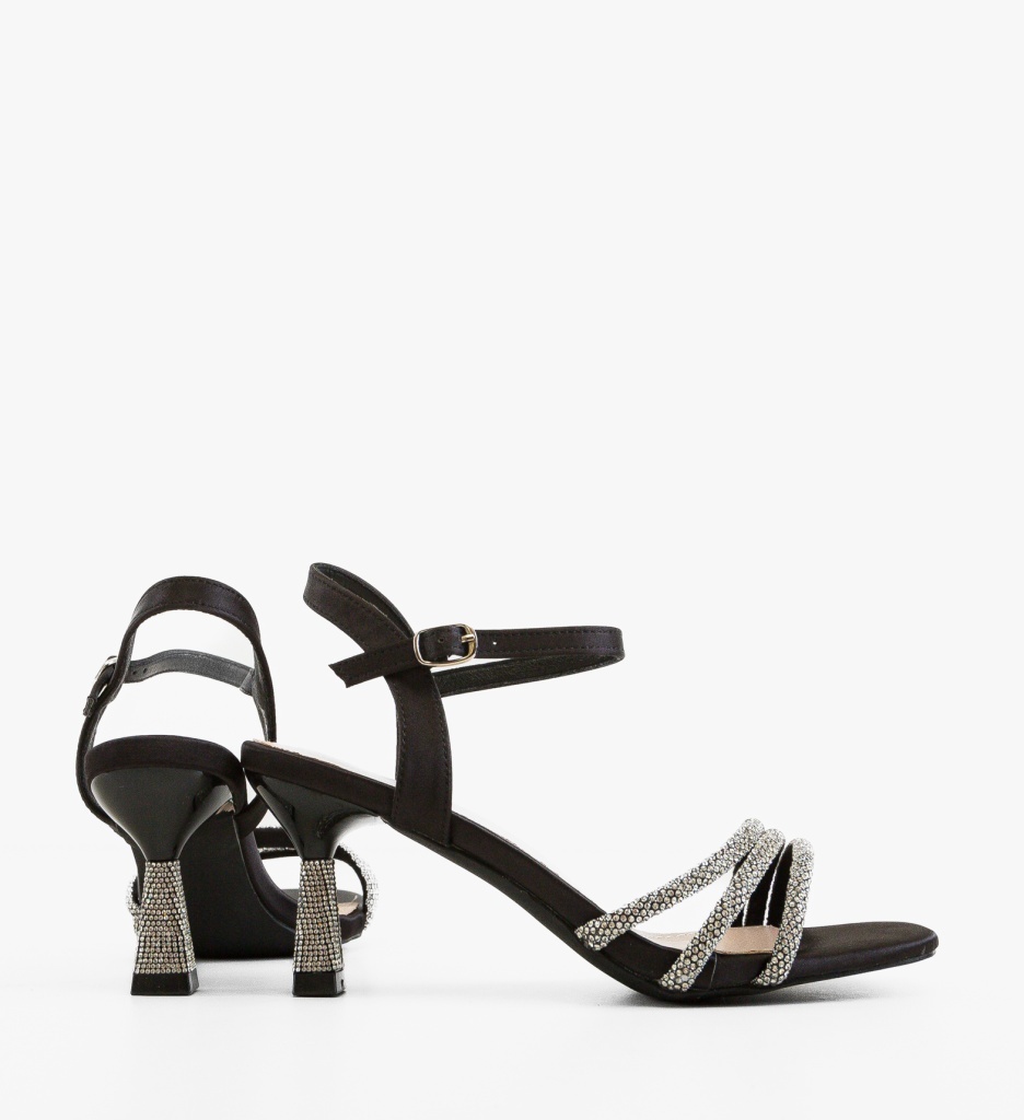 Sandale cu toc Iunna Negre - Eleganță și Confort - imagine 3