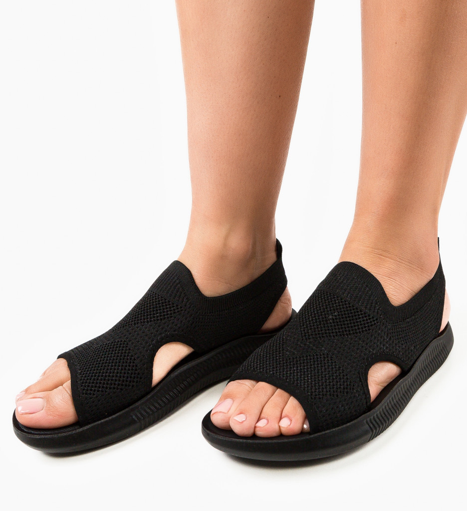 Sandale Dama Xaliima Negre - Eleganță și Confort - imagine 5