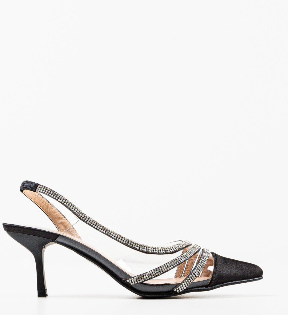 Pantofi cu Toc Yildiz Negri | Eleganță Urbană - imagine 5