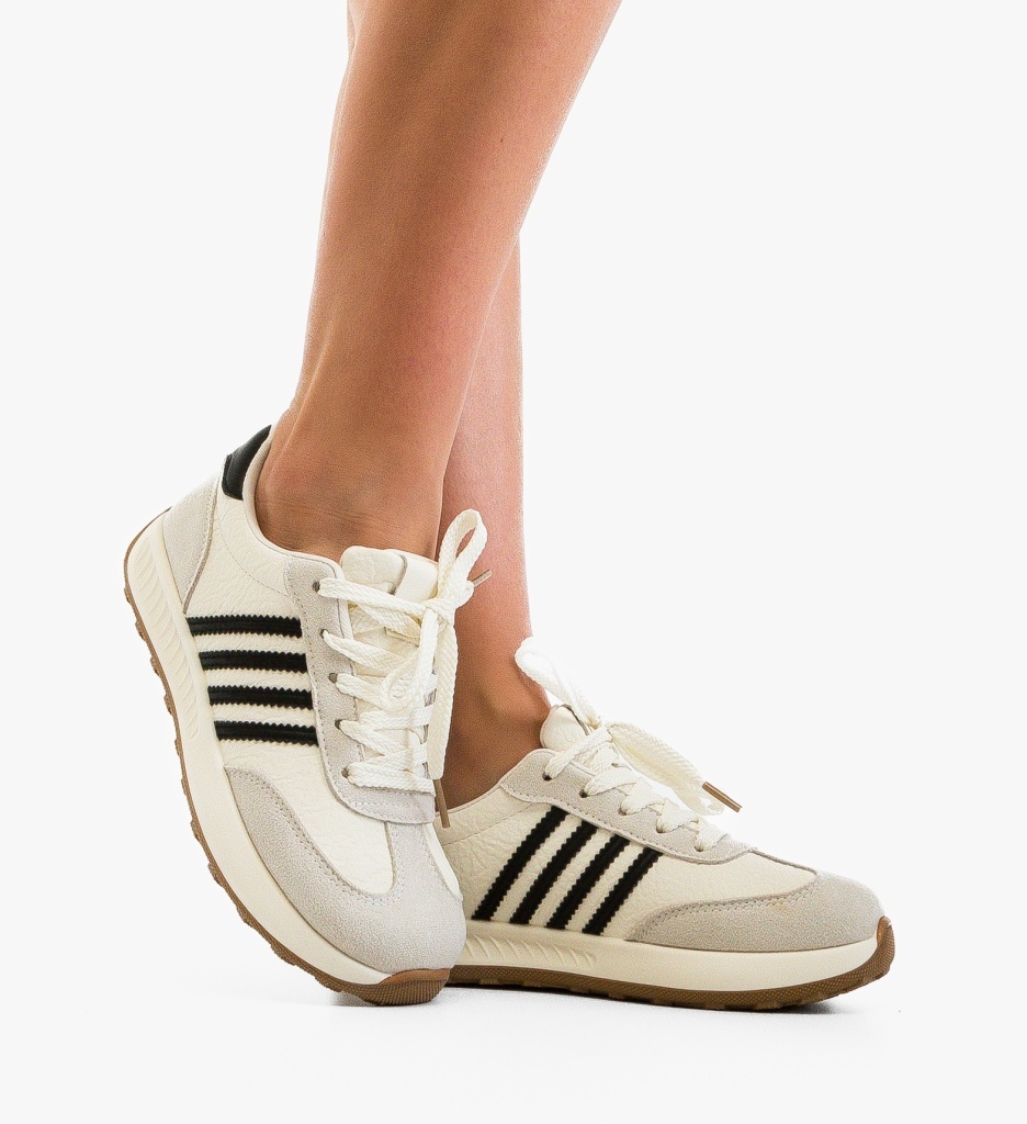 Sneakers Dama Uffy Bej - Confort și Stil - imagine 3