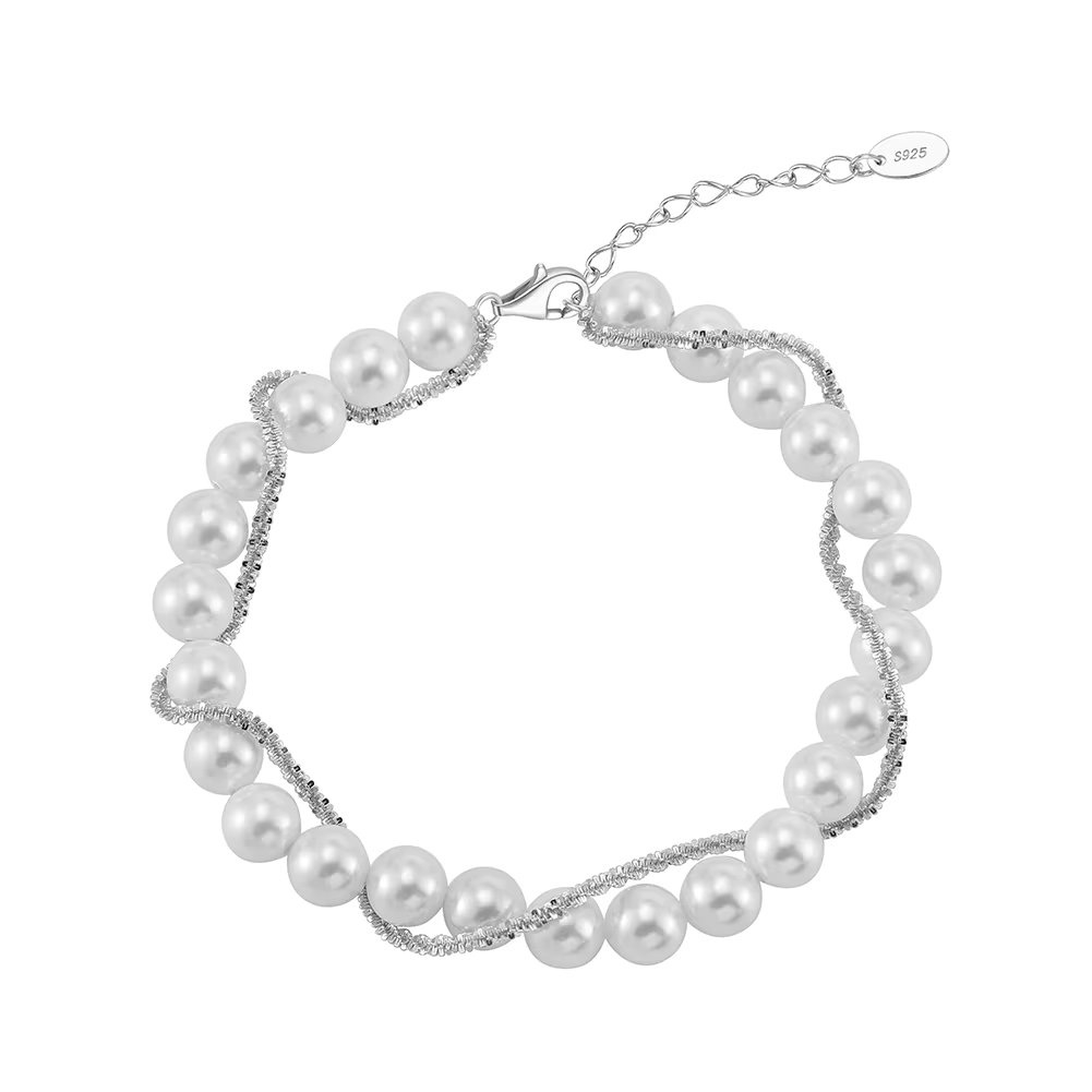 Bratara argint 925 Zhuhai JW1713, perle naturale, rodiu