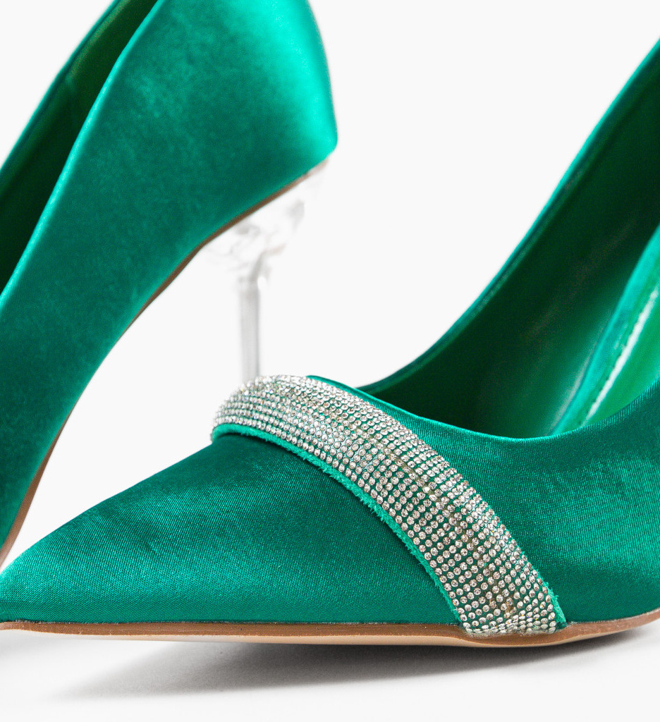 Pantofi dama Farrah Verzi cu toc elegant - imagine 7