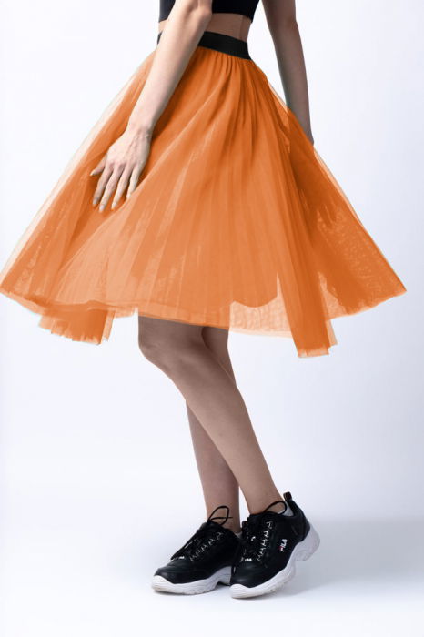 Fusta Tulle Portocalie Shopika | Eleganță și Stil