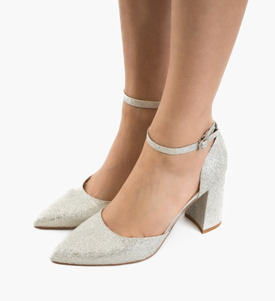 Pantofi Jana Argintii | Eleganță și Stil - imagine 2