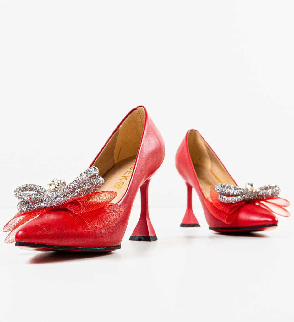 Pantofi Rosii Dydyan | Toc Eleganti pentru Ocazii - imagine 5
