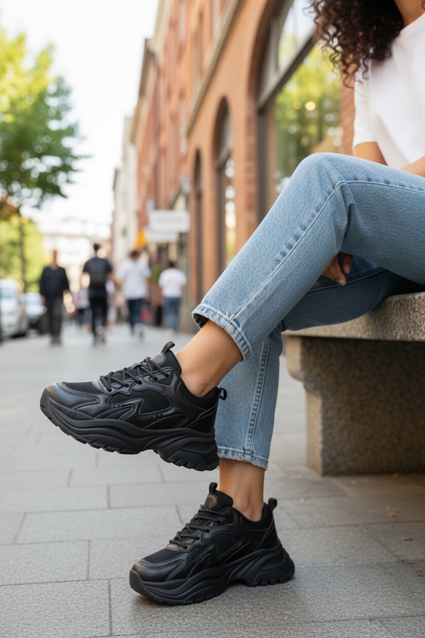 Adidași Dama Casual Negri – Confort și Stil Urban