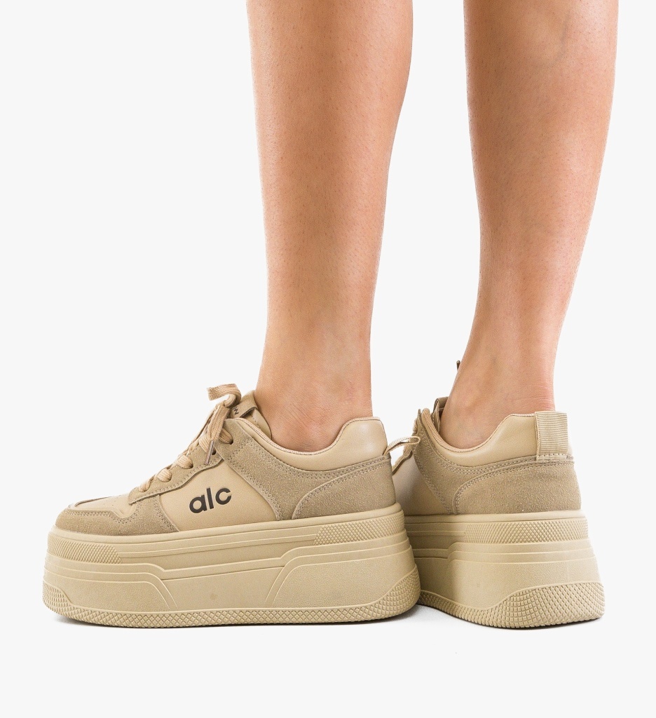 Sneakers Dama Dareva Khaki - Confort Stilat - imagine 3