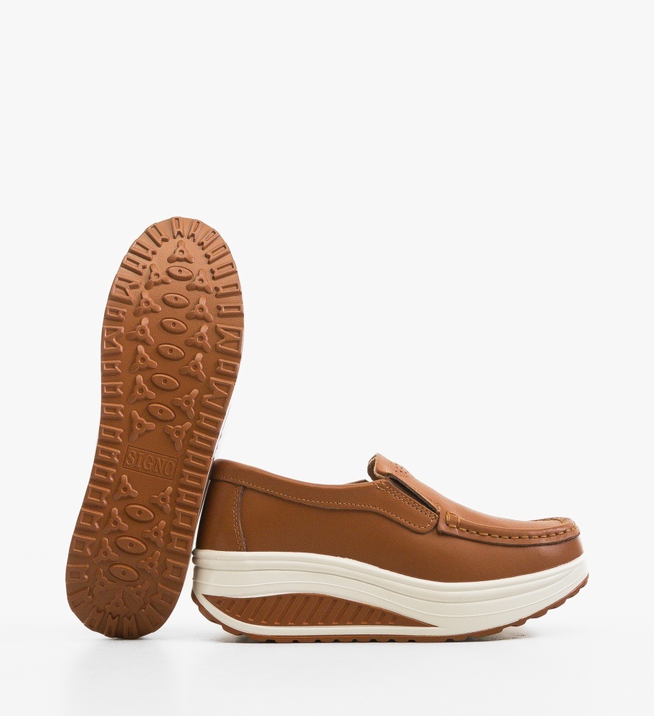 Pantofi Casual Eliot Camel - Confort & Stil - imagine 3