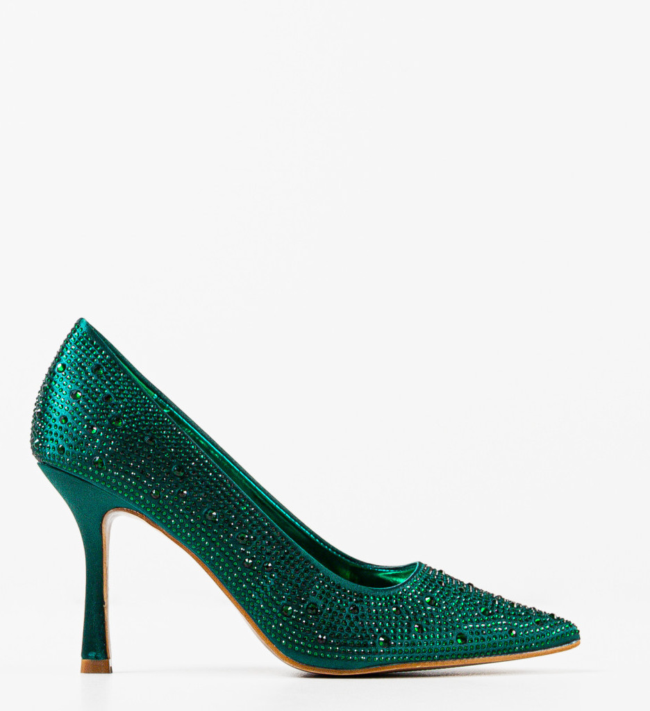 Pantofi cu Toc Frazer Verzi | Eleganță - imagine 2