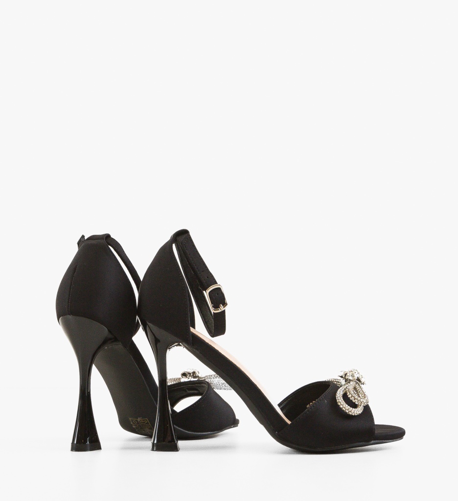 Sandale Tynnak Negri Elegante cu Toc - imagine 3
