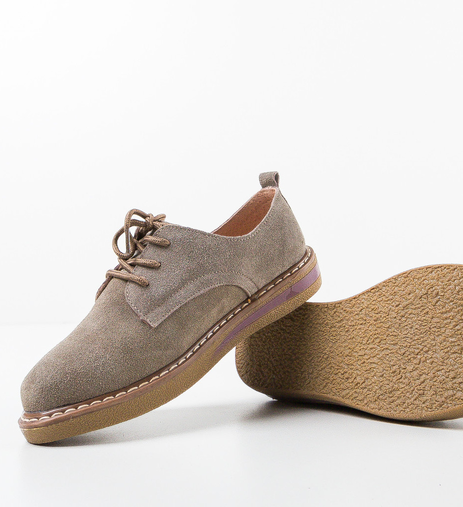 Pantofi Casual Romena Khaki - Confort Stilat - imagine 7