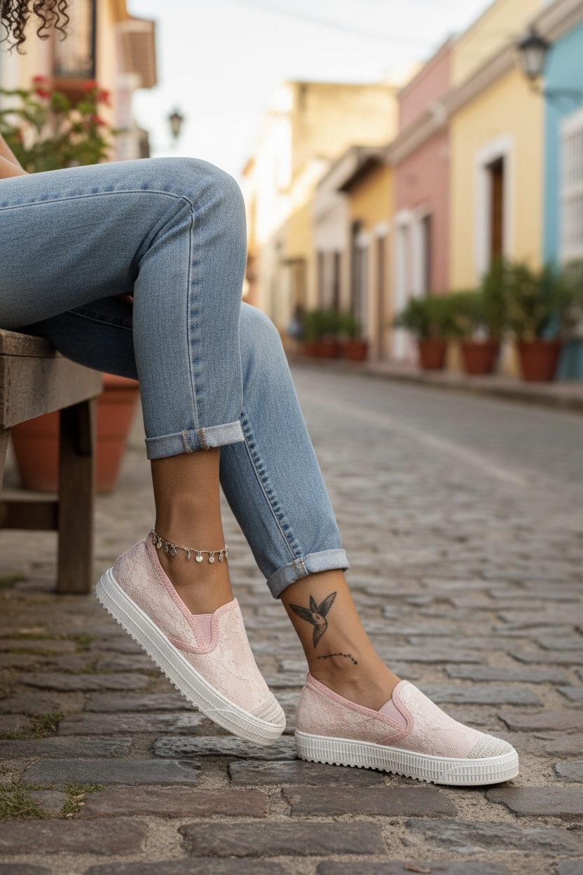 Espadrile Roz Dama Y602 - Confort Casual - imagine 2