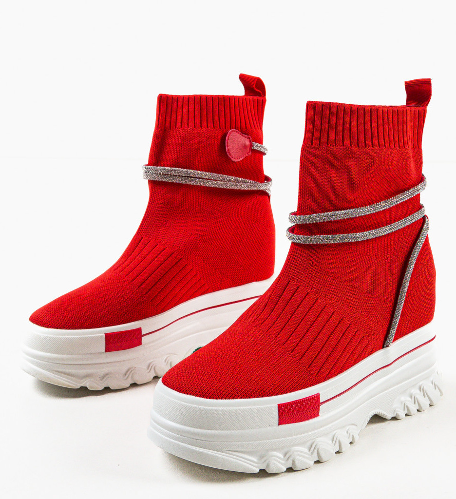 Sneakers Dama Rosii - Confort si Stil Urban - imagine 6