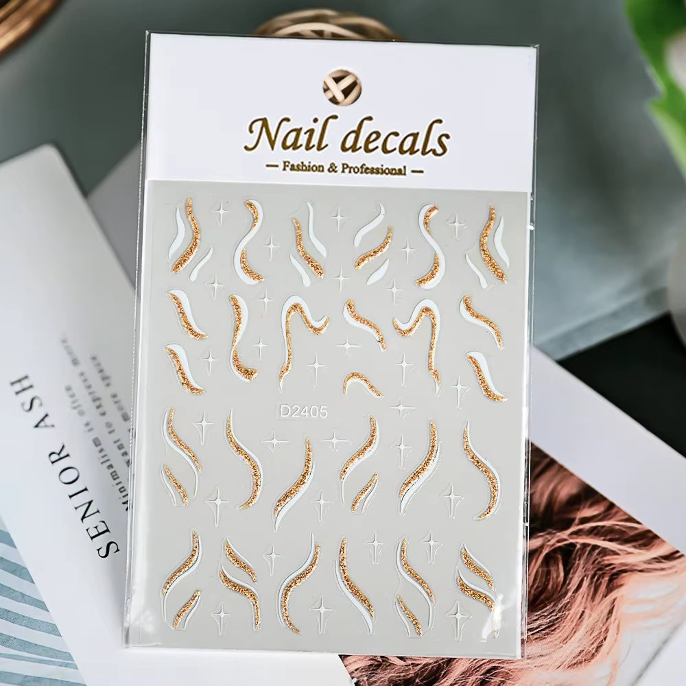 Abtibilduri Unghii Marquise Auriu, Nail Art Rapid
