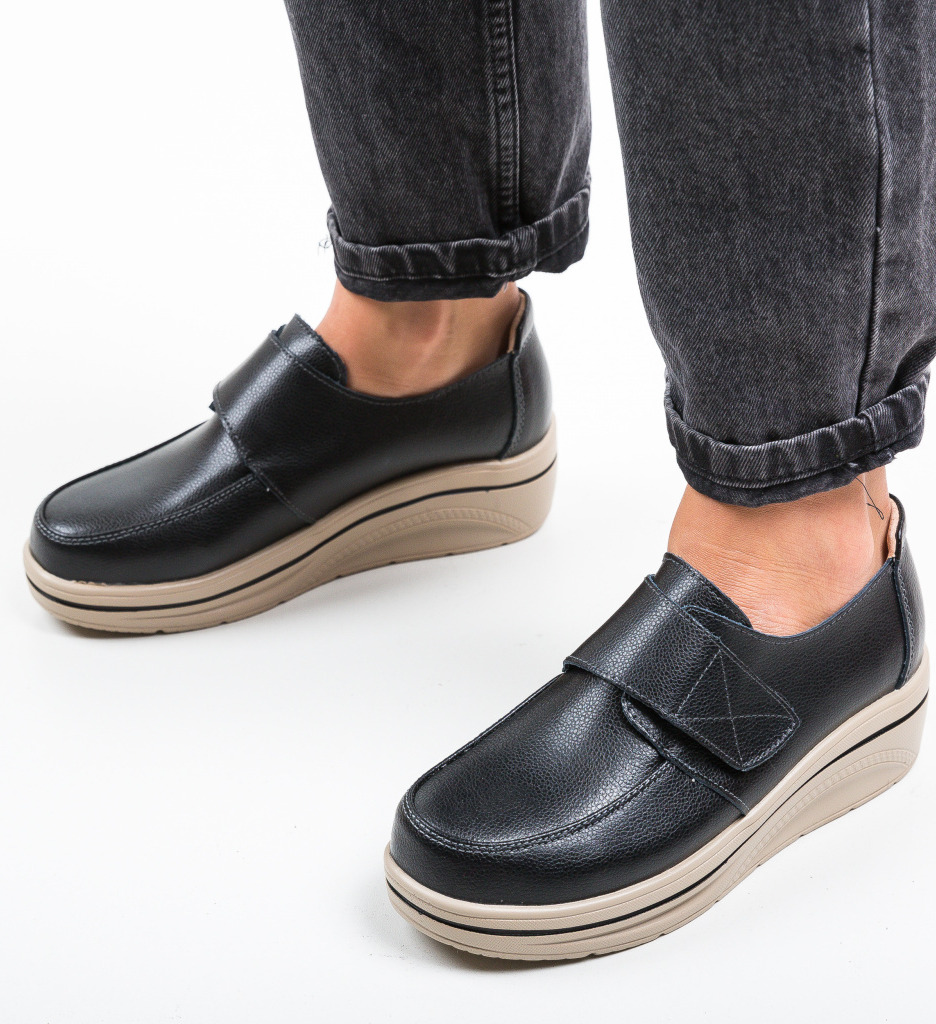 Pantofi Sport Hausberg Negri - Confort Urban - imagine 2