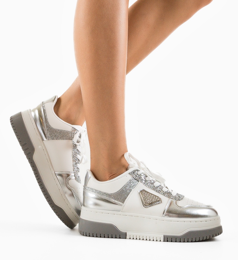 Pantofi Sport Celestino Argintii - Confort Maxim