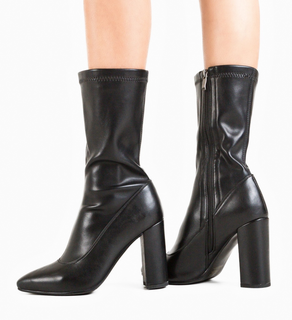 Botine Dama Brada Negre - Eleganță și Confort - imagine 4