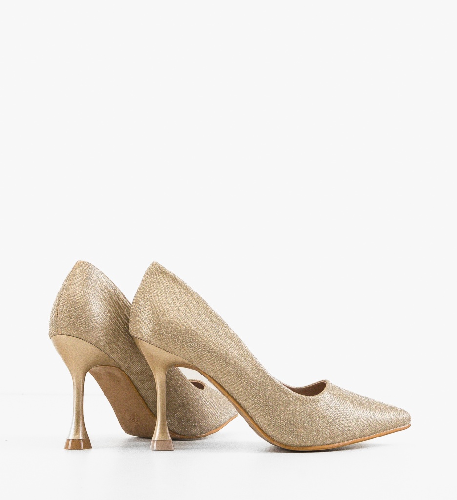 Pantofi Everly Aurii cu Toc Elegant - Stil Refined - imagine 4