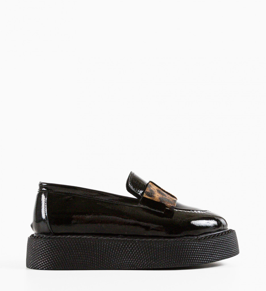Pantofi Casual Vultis Negri - Confort Stil - imagine 4