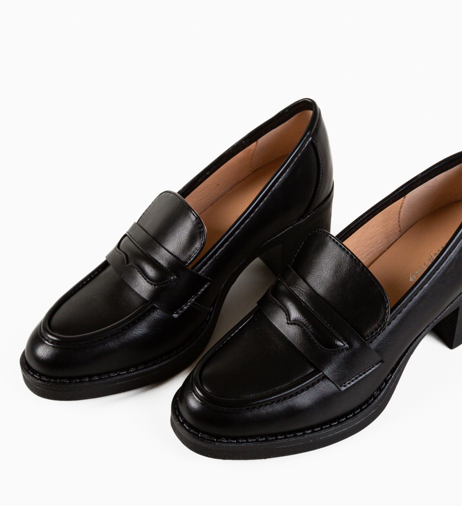 Pantofi Dechen Negri - Eleganță și Stil - imagine 8
