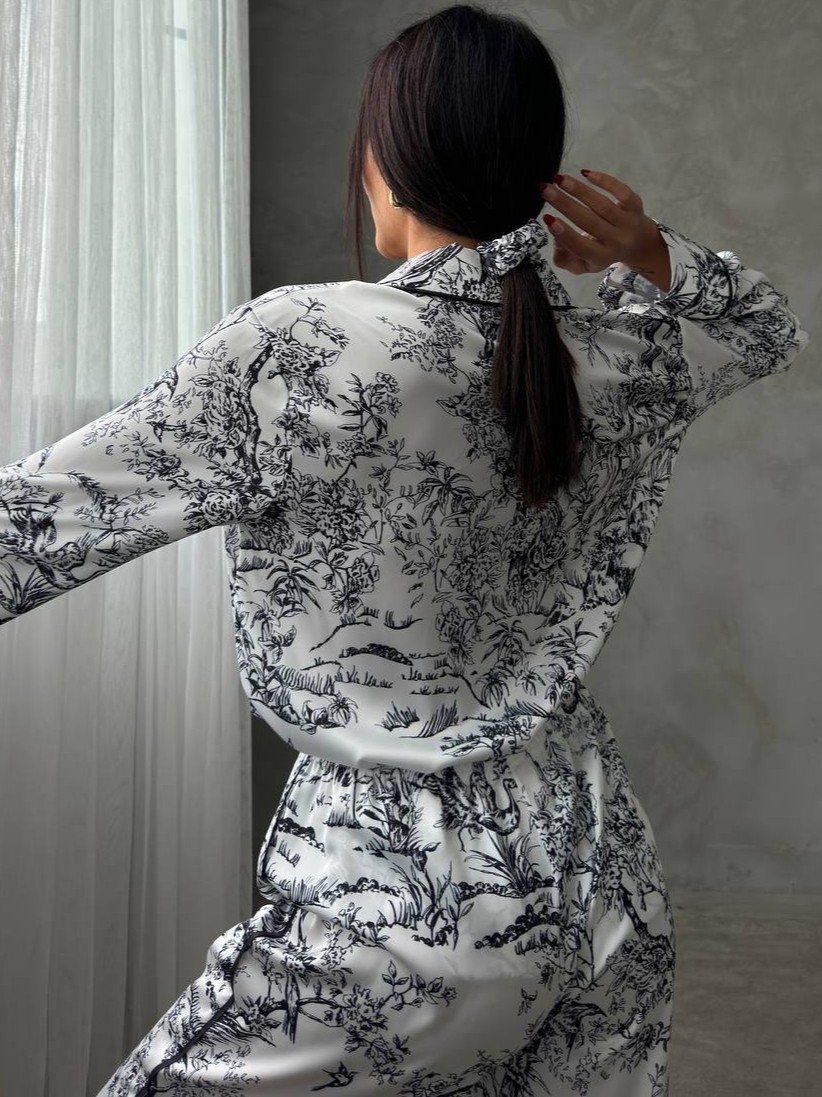 Set Pijama Dama Delis Print Floral - imagine 4