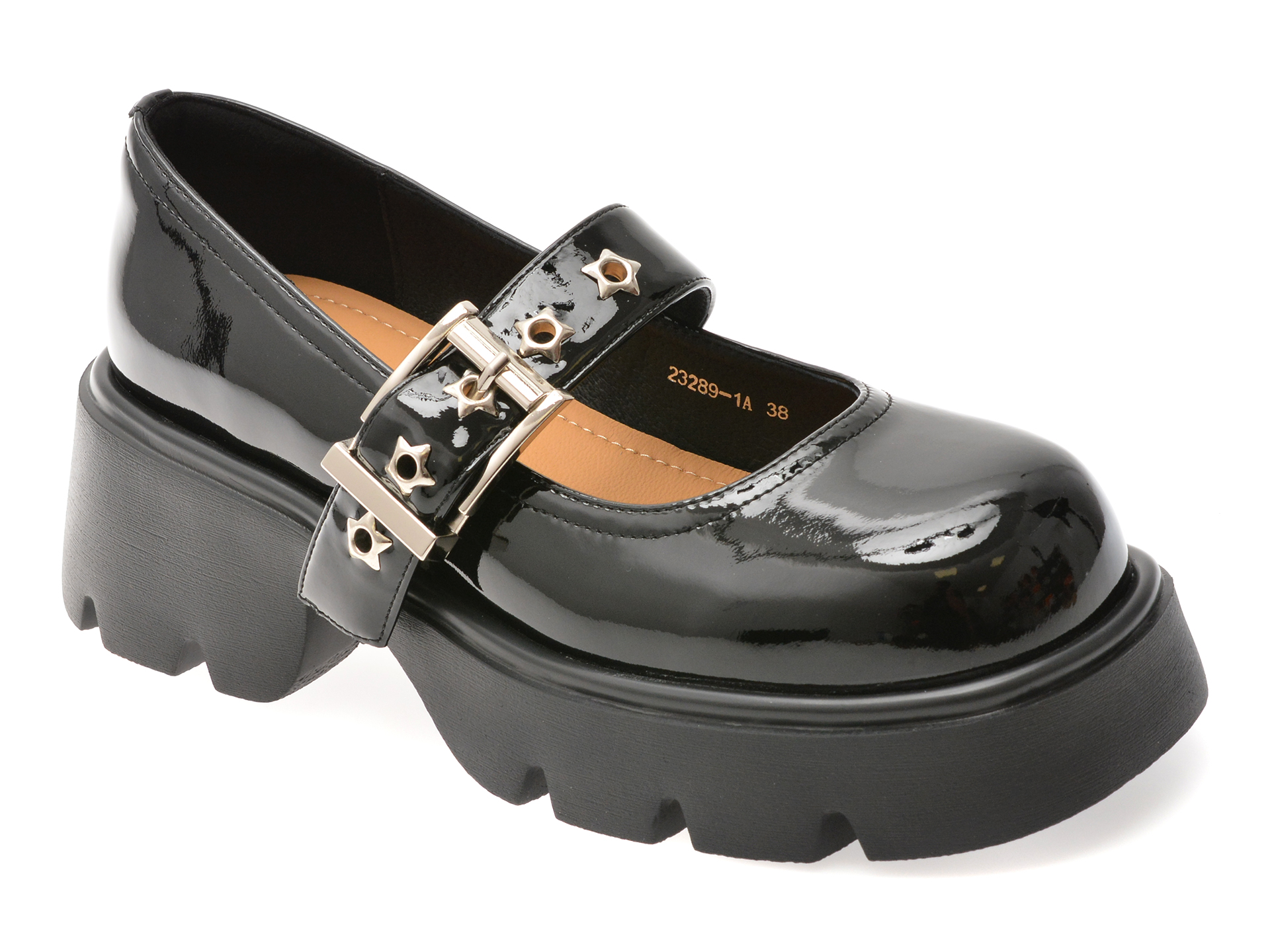 Pantofi GRYXX negri din piele lacuită eleganti