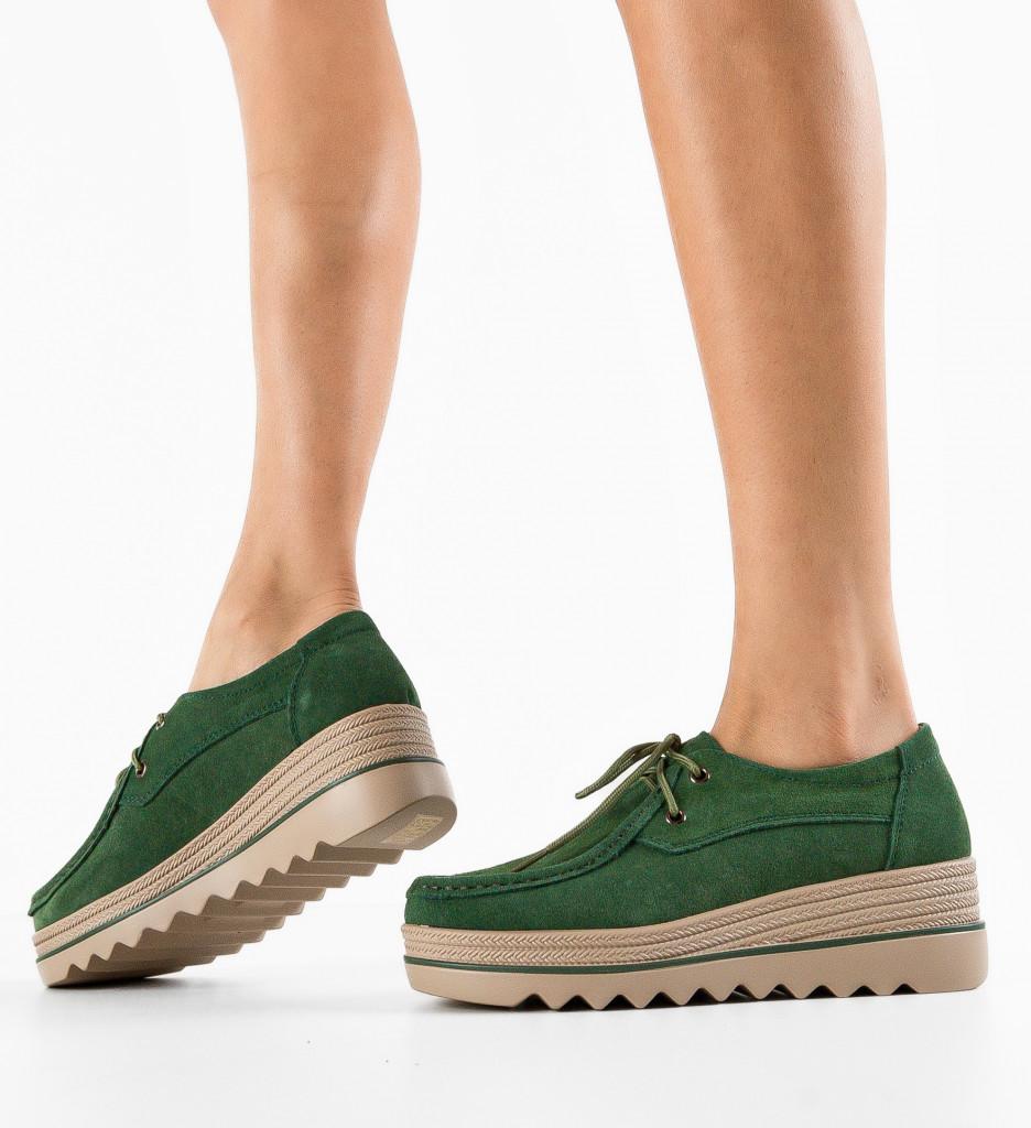 Pantofi Casual Sagrio Verzi - Confort și Stil - imagine 3