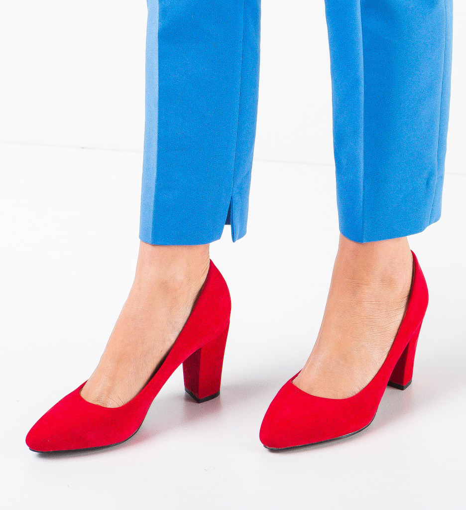 Pantofi Yaba Rosii cu Toc - Eleganță Asigurată - imagine 2