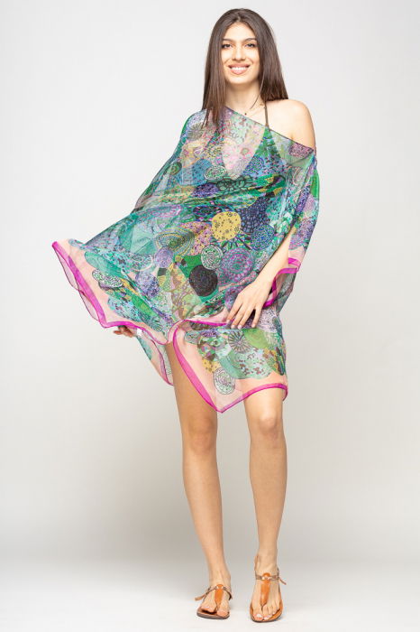 Poncho Plaja Shopika Mandale Multicolore