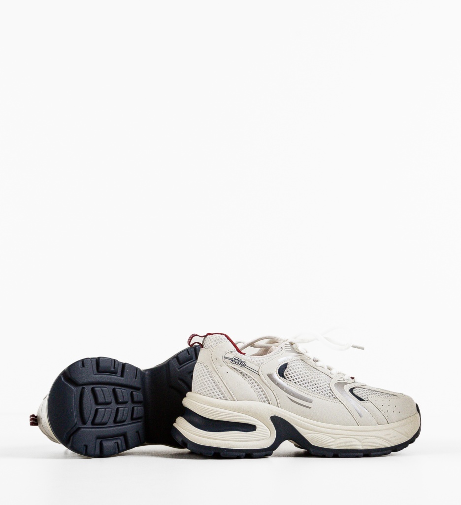 Sneakers Dama Floriza Albi | Confort și Eleganță - imagine 5